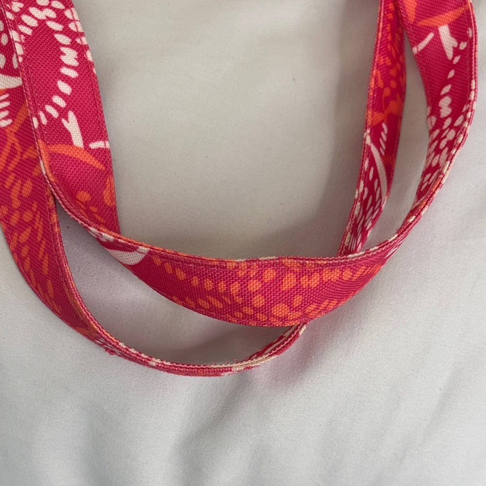 Lily Pulitzer Sand Dollar  Pink, White & Orange Tote Bag - Picture 6 of 8